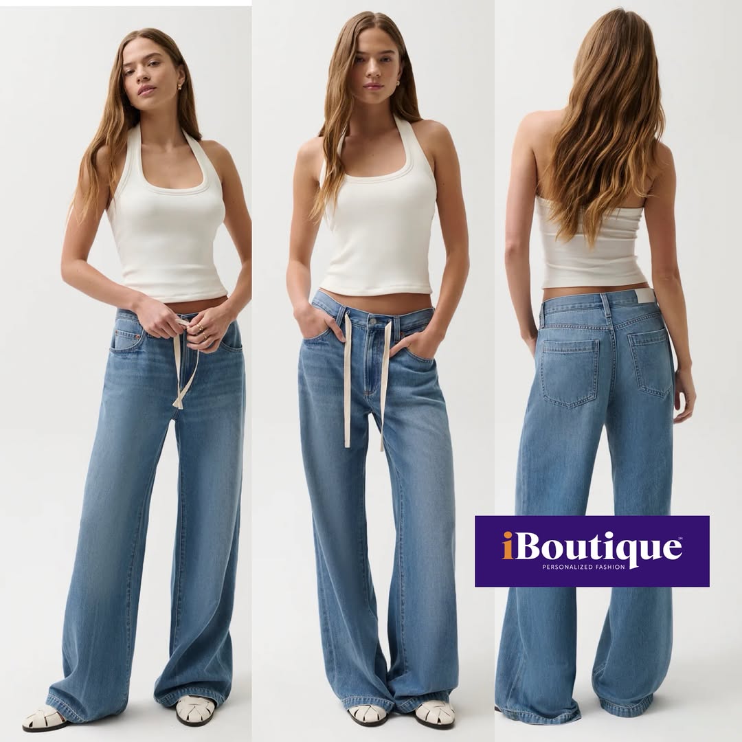 Halter Top & Denim Trousers