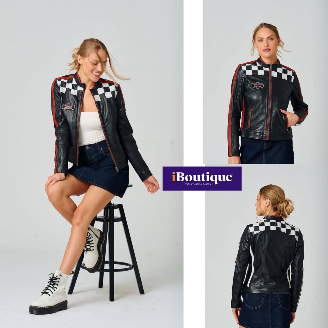 Checkered Leather Jacket